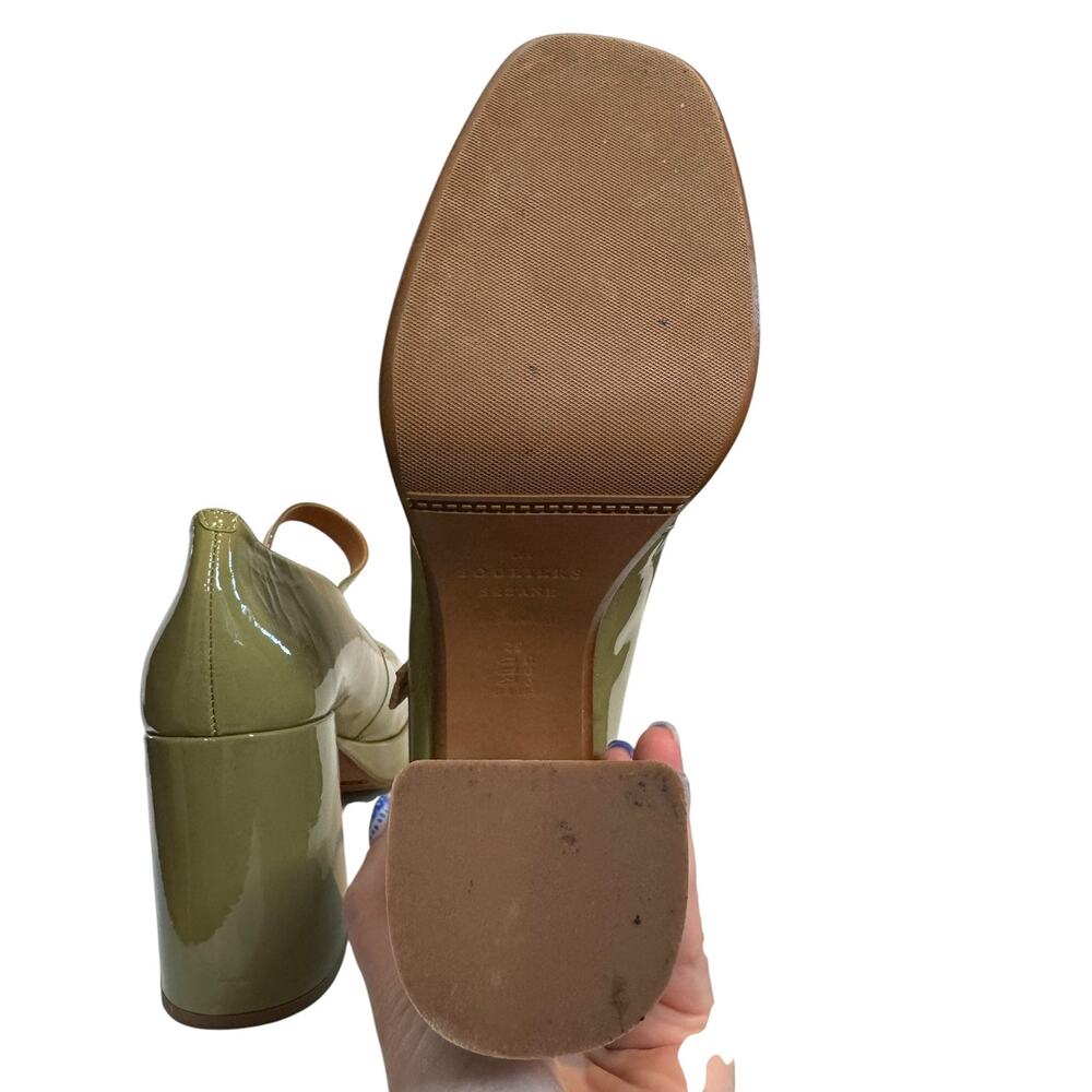 Sezane Georgia High Mary Janes Polished Pistachio Green Patent FR 39 US 8 - Picture 10 of 12